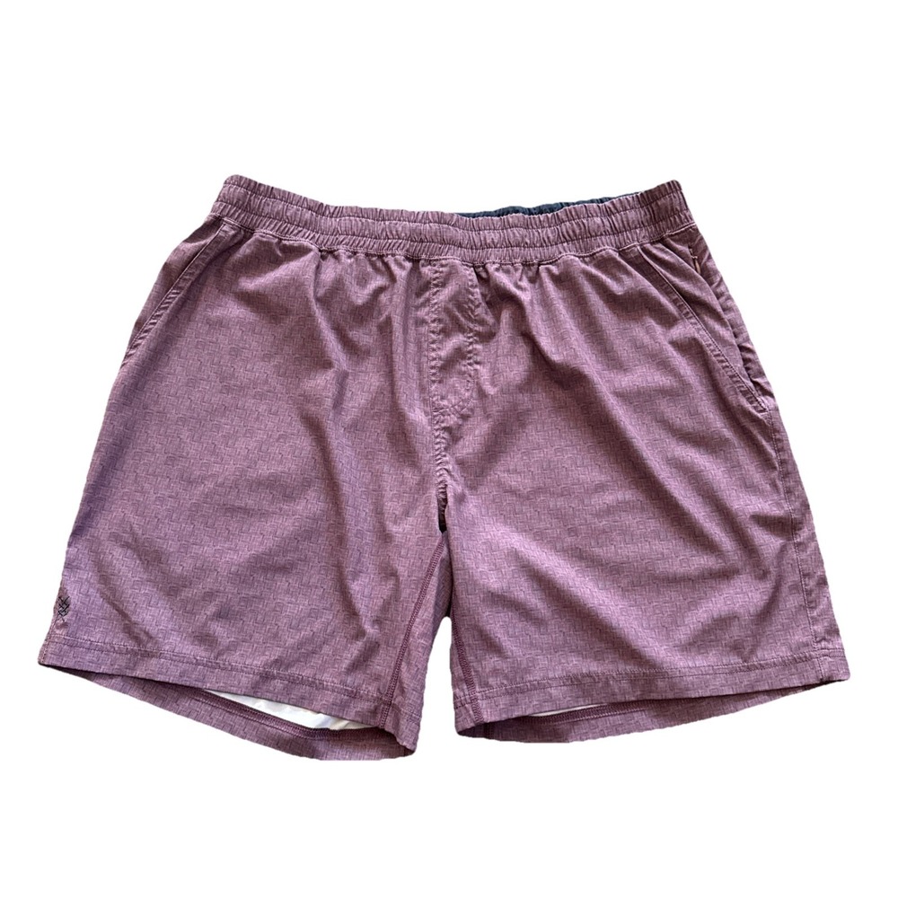 Rhone Shorts Men XL 7 Inseam Swift Unlined Purple Elastic Waist Athletic‎ Gym